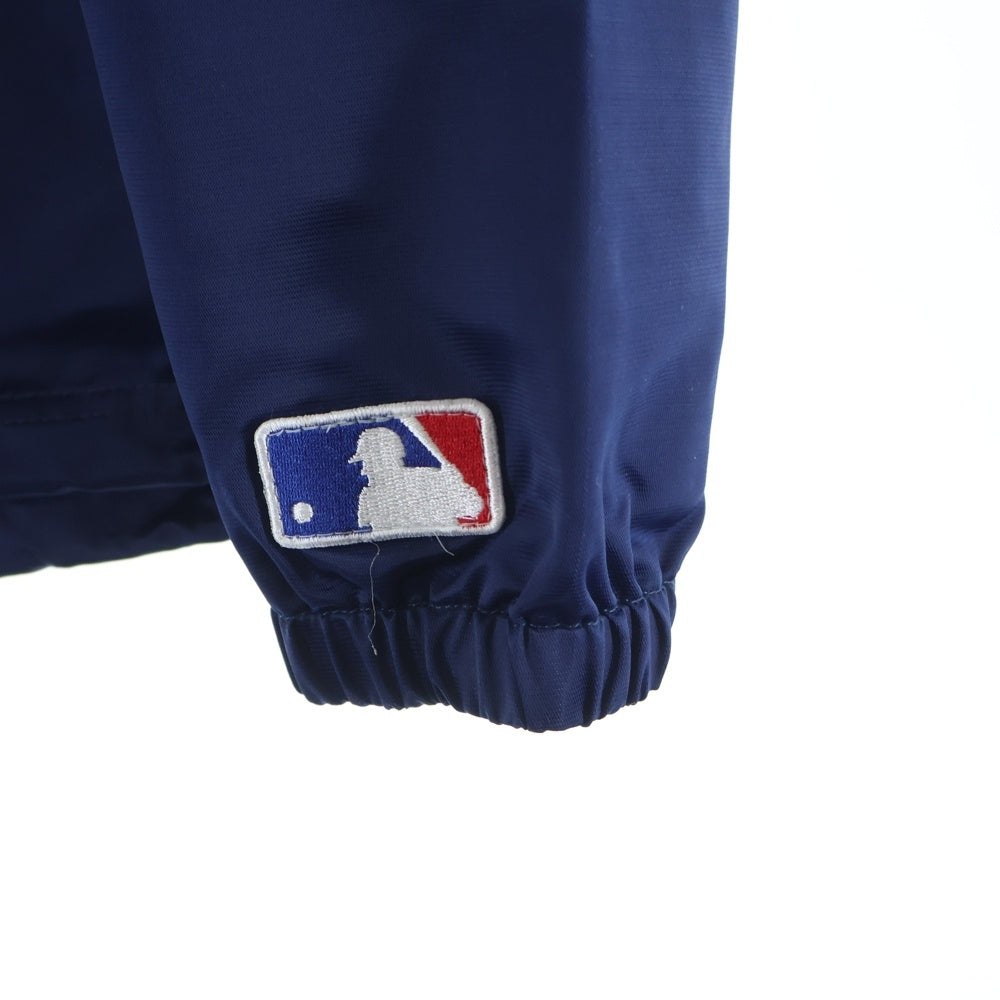 SUPREME(シュプリーム) 15SS ×Majestic NY Yankees Satin Hooded Coaches Jacket ニューヨークヤンキース サテン フーデッド コーチジャケット ネイビー