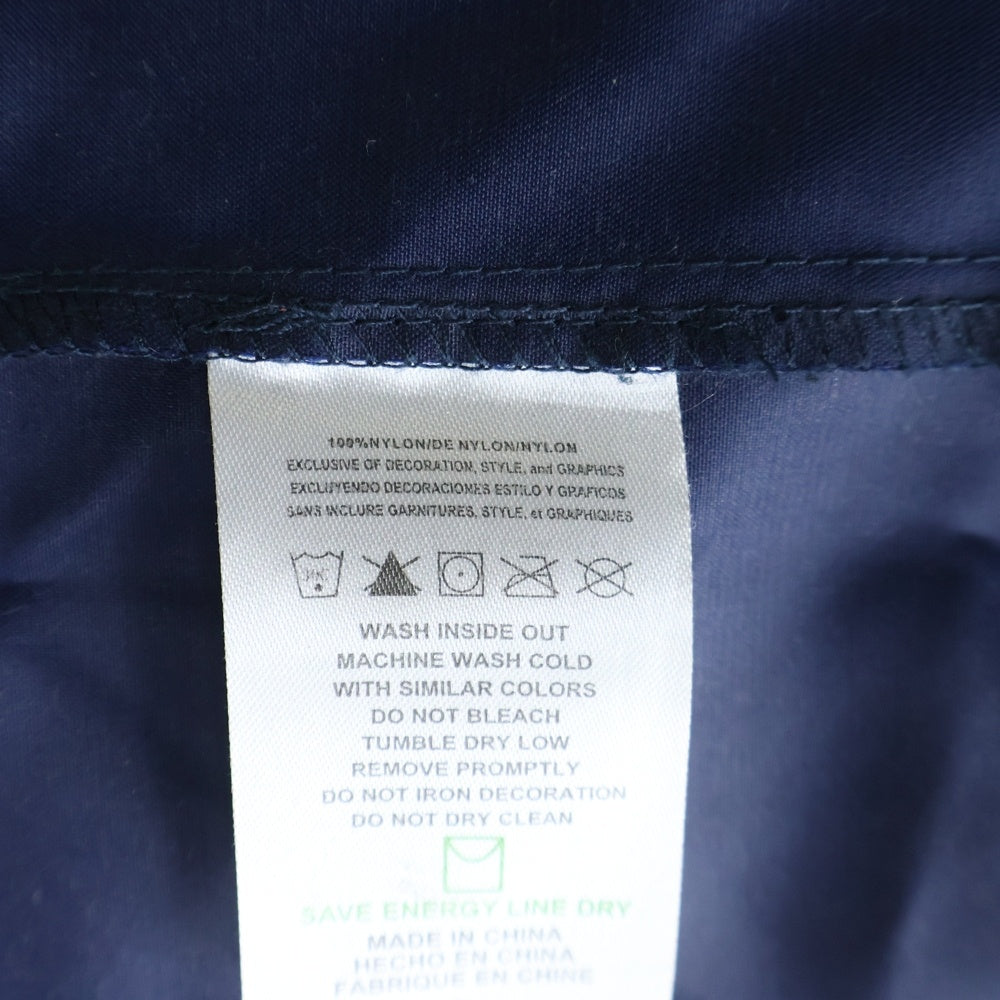 SUPREME(シュプリーム) 15SS ×Majestic NY Yankees Satin Hooded Coaches Jacket ニューヨークヤンキース サテン フーデッド コーチジャケット ネイビー
