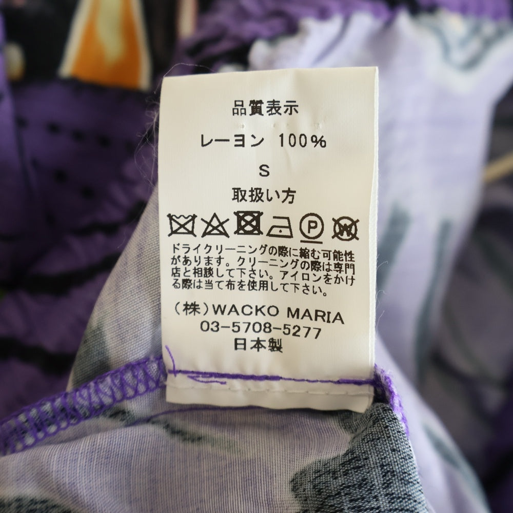 WACKO MARIA(ワコマリア) 22SS ×TIM LEHI HAWAIIAN SHORT ティムリーハイ レオパード ハワイアン ショーツ ハーフパンツ パープル TIMLEHI-WM-HI31