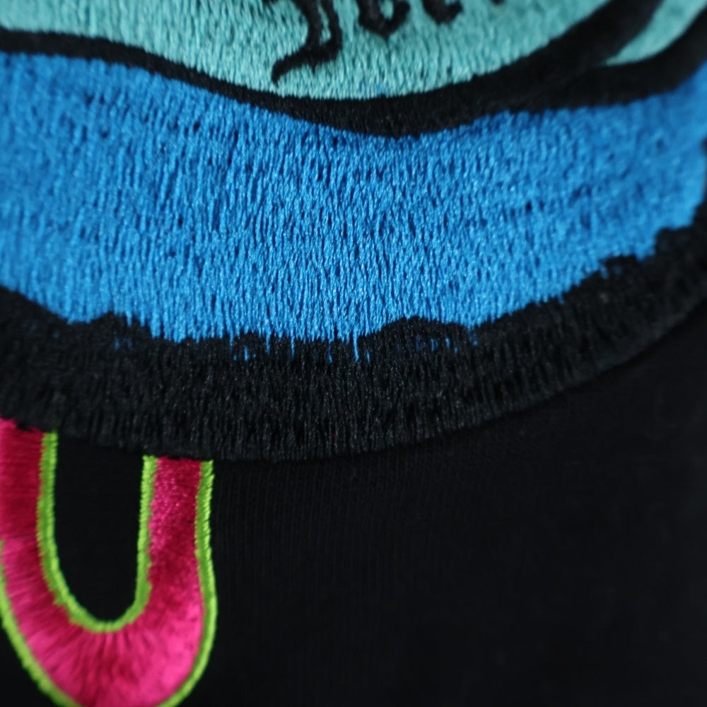MAYO(メイヨー) EMBROIDERY RIP HEART HOODIE エンブロイダリー リップ ハート プルオーバースウェットパーカー フーディー ブラック 22MY-PK2202
