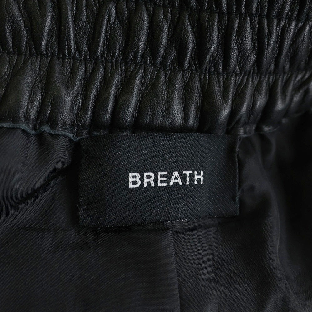 BREATH(ブレス) 22AW LEATHER TRACK PANTS レザー トラックパンツ ブラック BR22AW-P-1001