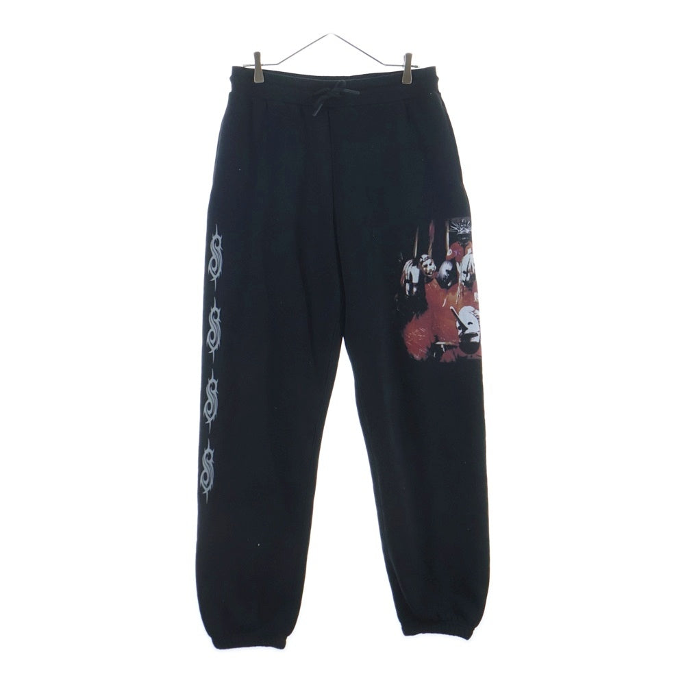 PLEASURES(プレジャーズ) ×SLIPKNOT SELF TITLED SWEATPANTS スリップノット セルフ タイトル スウェットパンツ ブラック