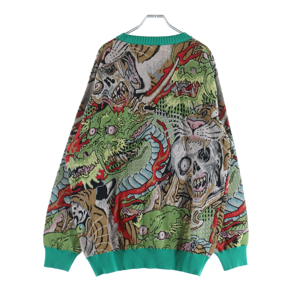 WACKO MARIA(ワコマリア) 22AW ×TIM LEHI JACQUARD SWEATER TYPE-2 ティムリーハイ ジャガード クルーネックニットセーター マルチカラー 22FW-WMK-KN16