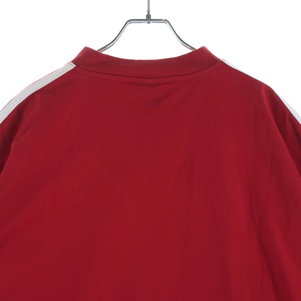 BALENCIAGA(バレンシアガ) 23SS ×ADIDAS アディダス フロントロゴ クルーネック半袖Tシャツ カットソー レッド 739101 TNVA6