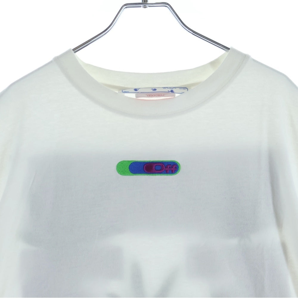 OFF-WHITE(オフホワイト) 22SS WEED ARROWS OVER SKATE SS TEE ウィード アローズ オーバー スケート クルーネック半袖Tシャツ カットソー ホワイト OMAA120S22JER002