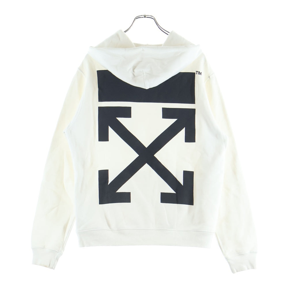 OFF-WHITE(オフホワイト) 18SS 両面プリント プルオーバースウェットパーカー フーディー ホワイト OMBB032S18003215