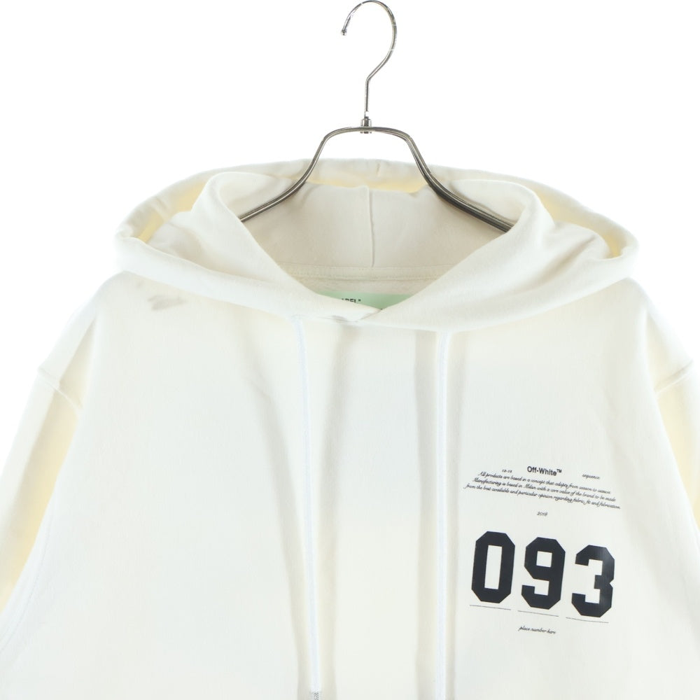 OFF-WHITE(オフホワイト) 18SS 両面プリント プルオーバースウェットパーカー フーディー ホワイト OMBB032S18003215