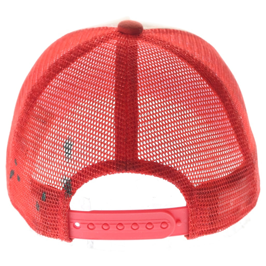 SAINT MICHAEL(セントマイケル) 24SS SAINTMS CAP フロントロゴ メッシュ ベースボールキャップ 帽子 レッド SM-YS8-0000-C18