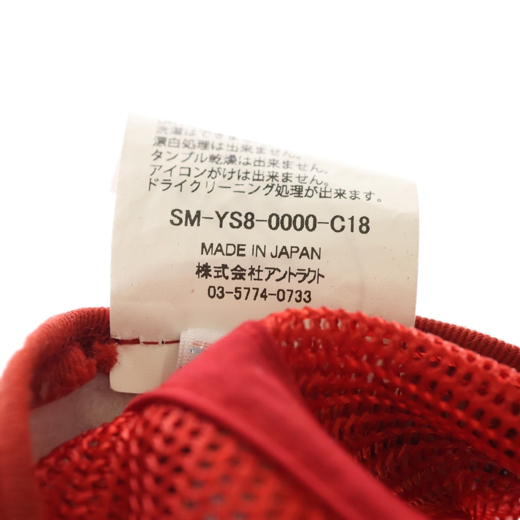 SAINT MICHAEL(セントマイケル) 24SS SAINTMS CAP フロントロゴ メッシュ ベースボールキャップ 帽子 レッド SM-YS8-0000-C18