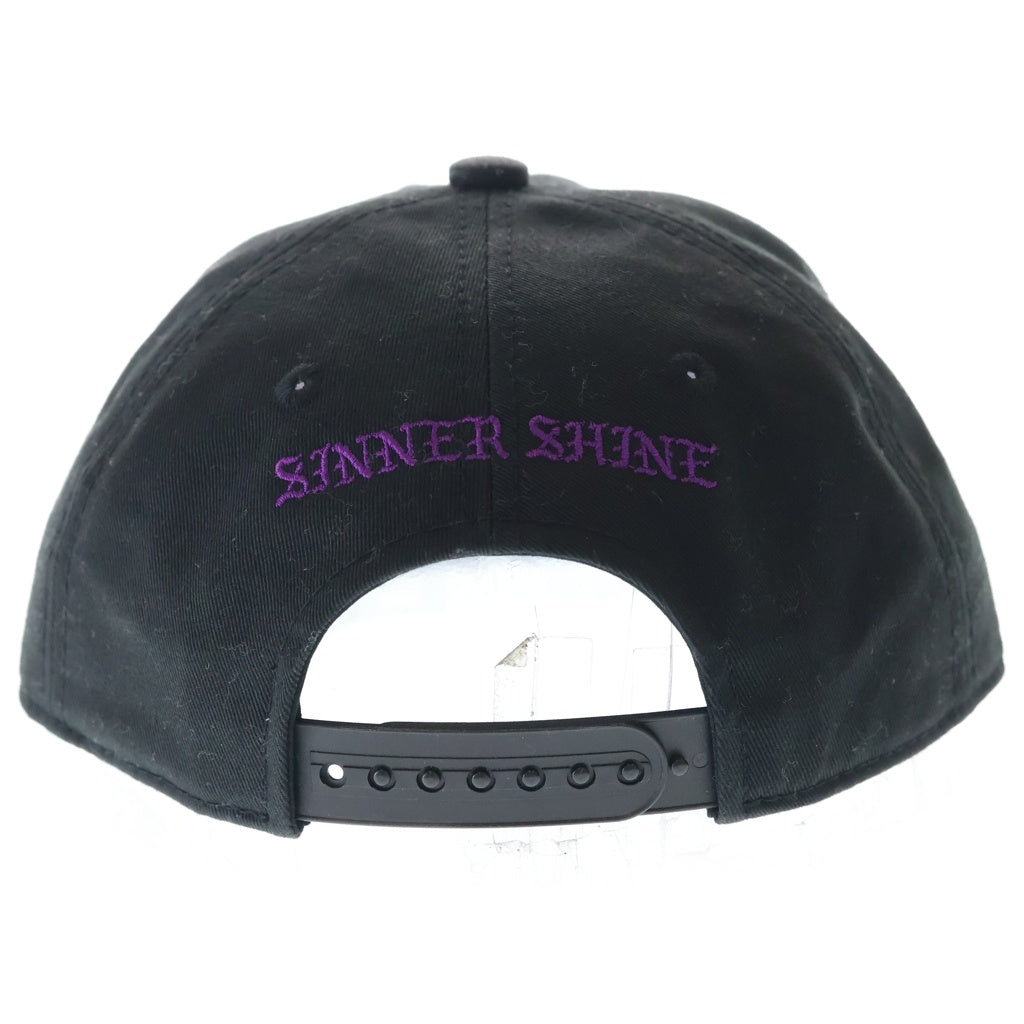 SAINT MICHAEL(セントマイケル) 25AW SINNER SHINE シンナー シャイン フロントロゴ ベースボールキャップ 帽子 ブラック SM-HR1-0000-090
