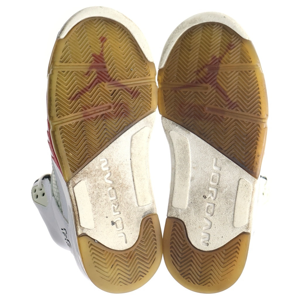 NIKE(ナイキ) 【鑑賞用 2015年製】×SUPREME AIR JORDAN 5 RETRO シュプリーム エアジョーダン 5 レトロ ハイカットスニーカー ホワイト US8/26cm 824371-101