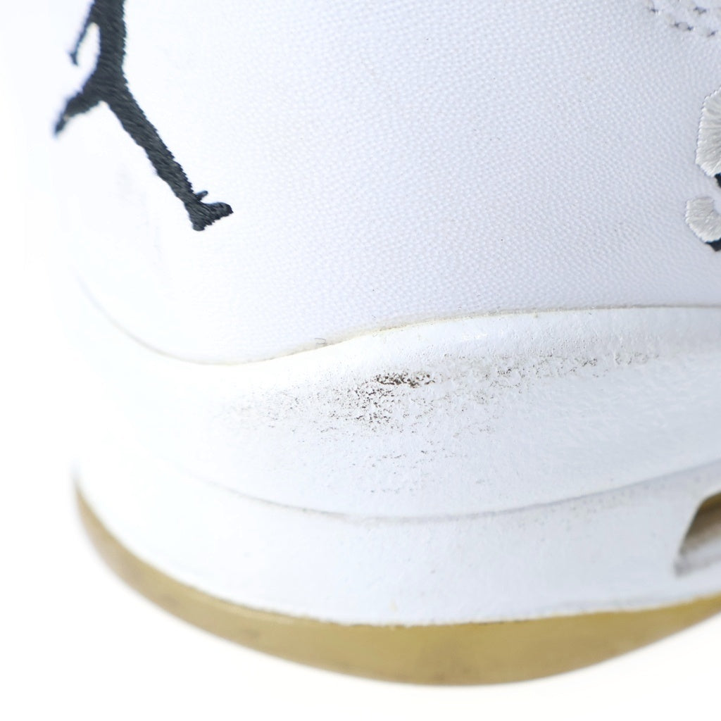 NIKE(ナイキ) 【鑑賞用 2015年製】×SUPREME AIR JORDAN 5 RETRO シュプリーム エアジョーダン 5 レトロ ハイカットスニーカー ホワイト US8/26cm 824371-101