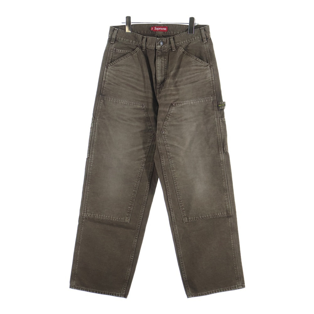 SUPREME(シュプリーム) Worn Double Knee Painter Pant ウォーンダブルニーペインターパンツ ブラウン