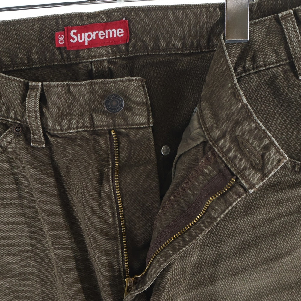 SUPREME(シュプリーム) Worn Double Knee Painter Pant ウォーンダブルニーペインターパンツ ブラウン