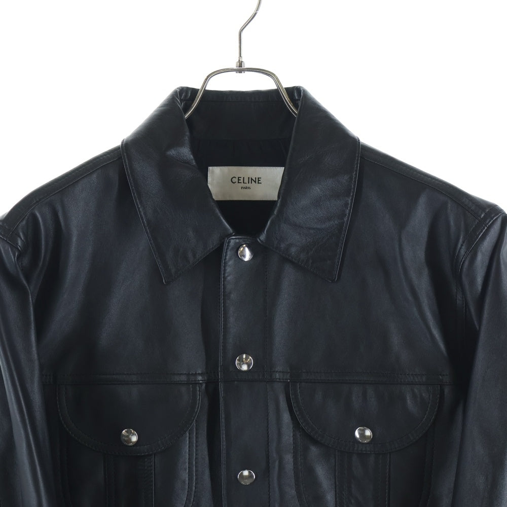 CELINE(セリーヌ) 23SS ソフトラムスキン トラッカー レザージャケット