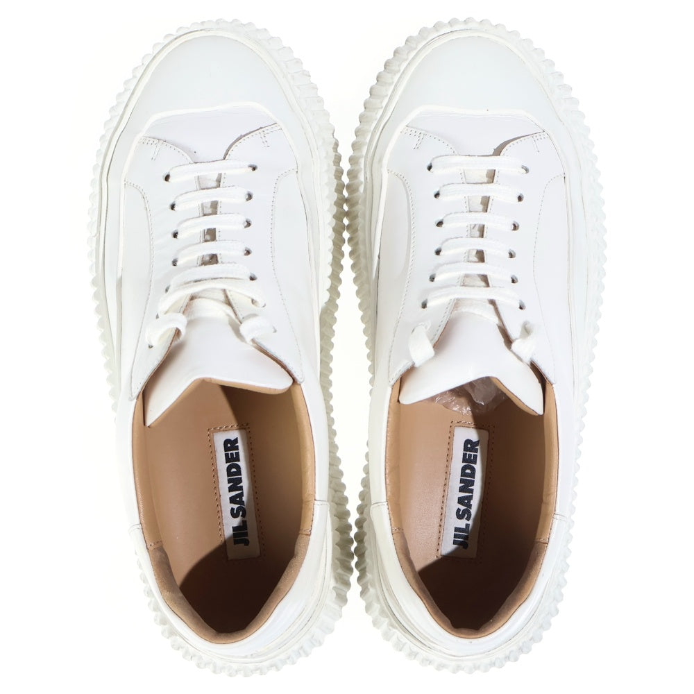 JIL SANDER(ジルサンダー) プラットフォーム レザー ローカットスニーカー ホワイト レディース J15WS0002