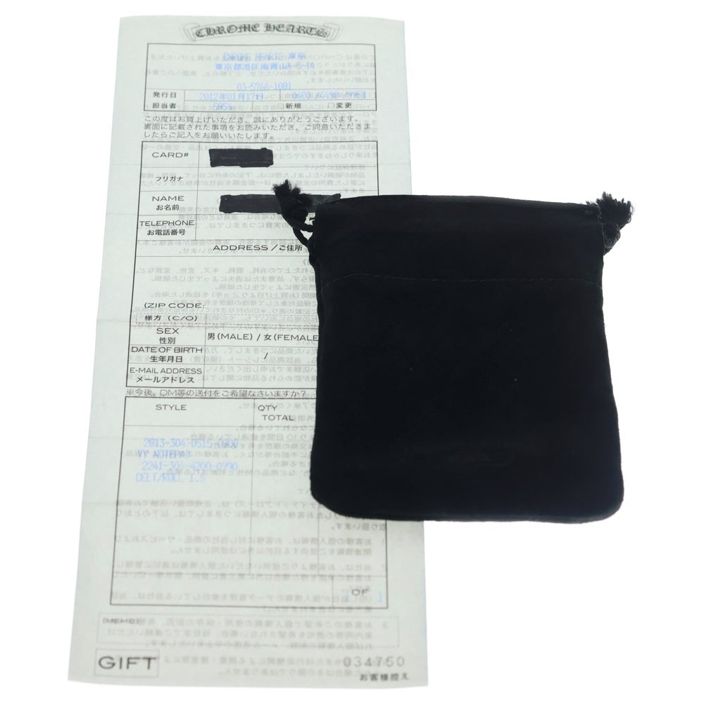 CHROME HEARTS(クロムハーツ) YY NOTEPAD MEMO HOLDER RHODIA クロスパッチ付き ノートパッド ロディアメモホルダー レザーケース ブラック