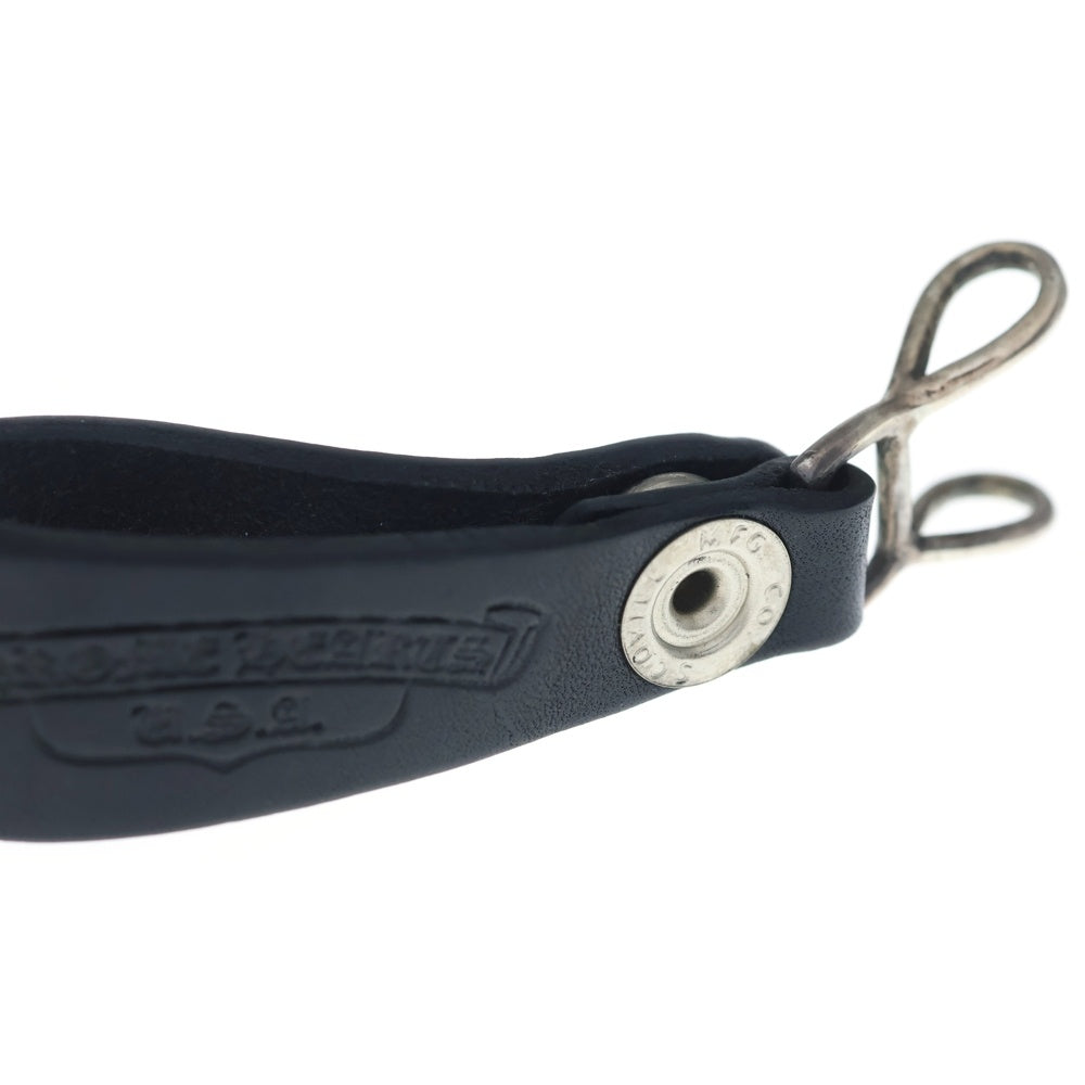CHROME HEARTS(クロムハーツ) BELT LOOP ハートボタンレザーベルトループ シルバー/ブラック