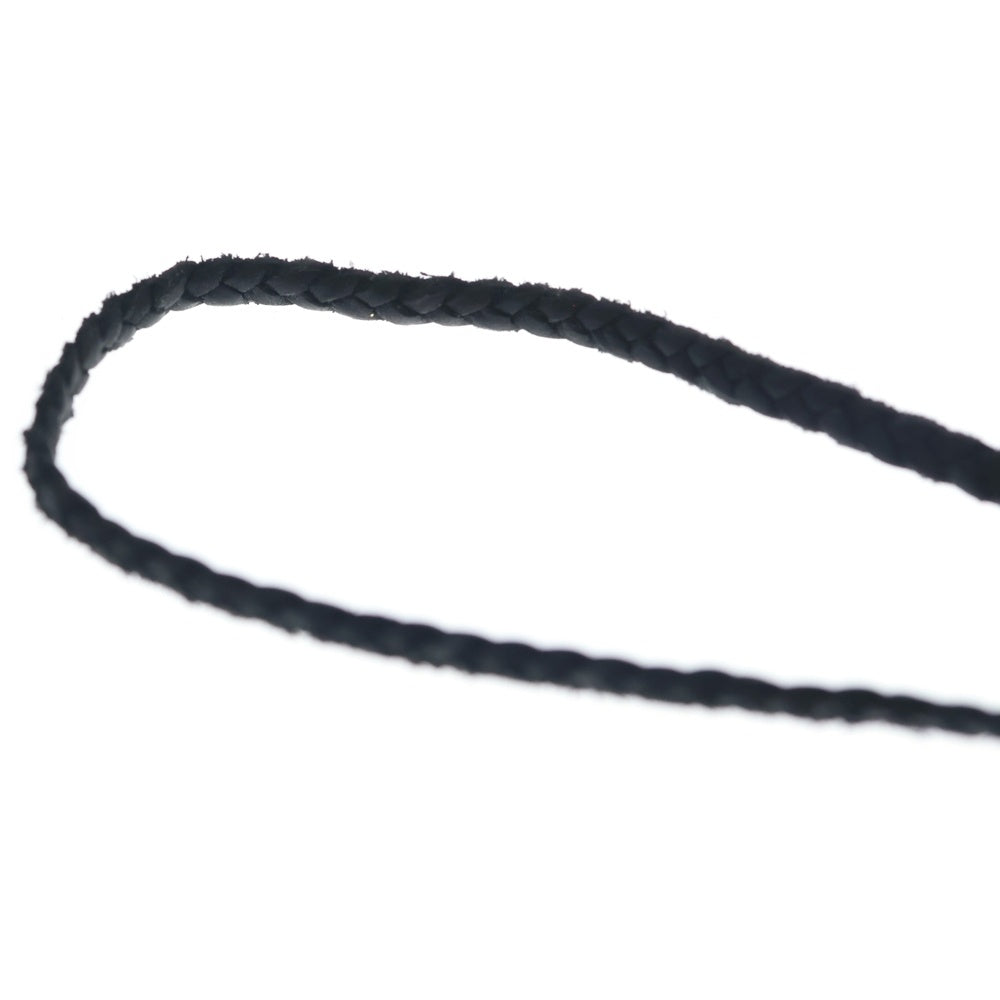 CHROME HEARTS(クロムハーツ) LEATHER BRAID SCROLL ネックレス レザーブレイドネックレス ブラック/シルバー BCA377