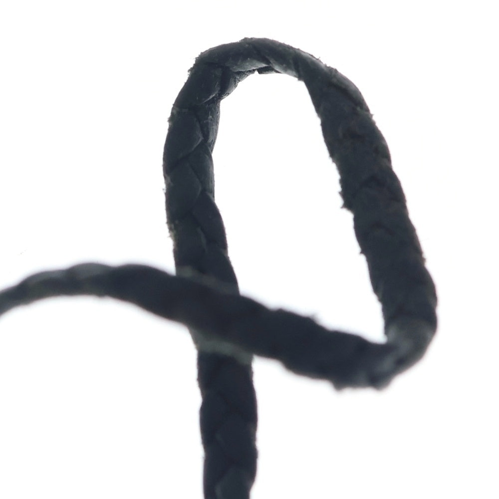 CHROME HEARTS(クロムハーツ) LEATHER BRAID SCROLL ネックレス レザーブレイドネックレス ブラック/シルバー BCA377