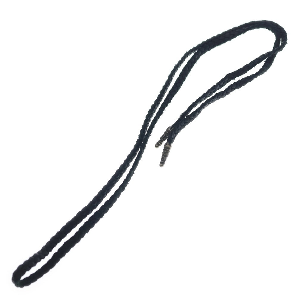 CHROME HEARTS(クロムハーツ) LEATHER BRAID SCROLL ネックレス レザーブレイドネックレス ブラック/シルバー BCA377