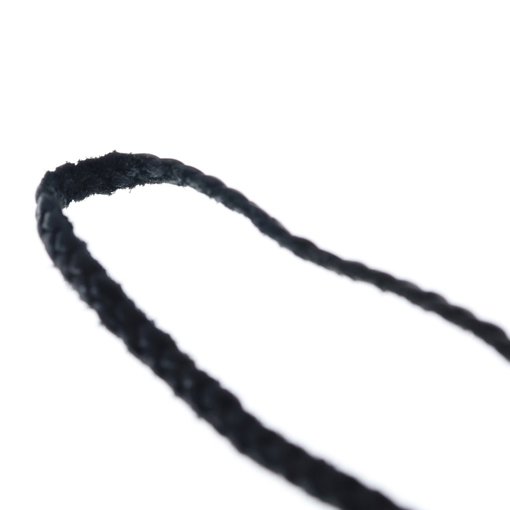 CHROME HEARTS(クロムハーツ) LEATHER BRAID SCROLL ネックレス レザーブレイドネックレス ブラック/シルバー BCA377