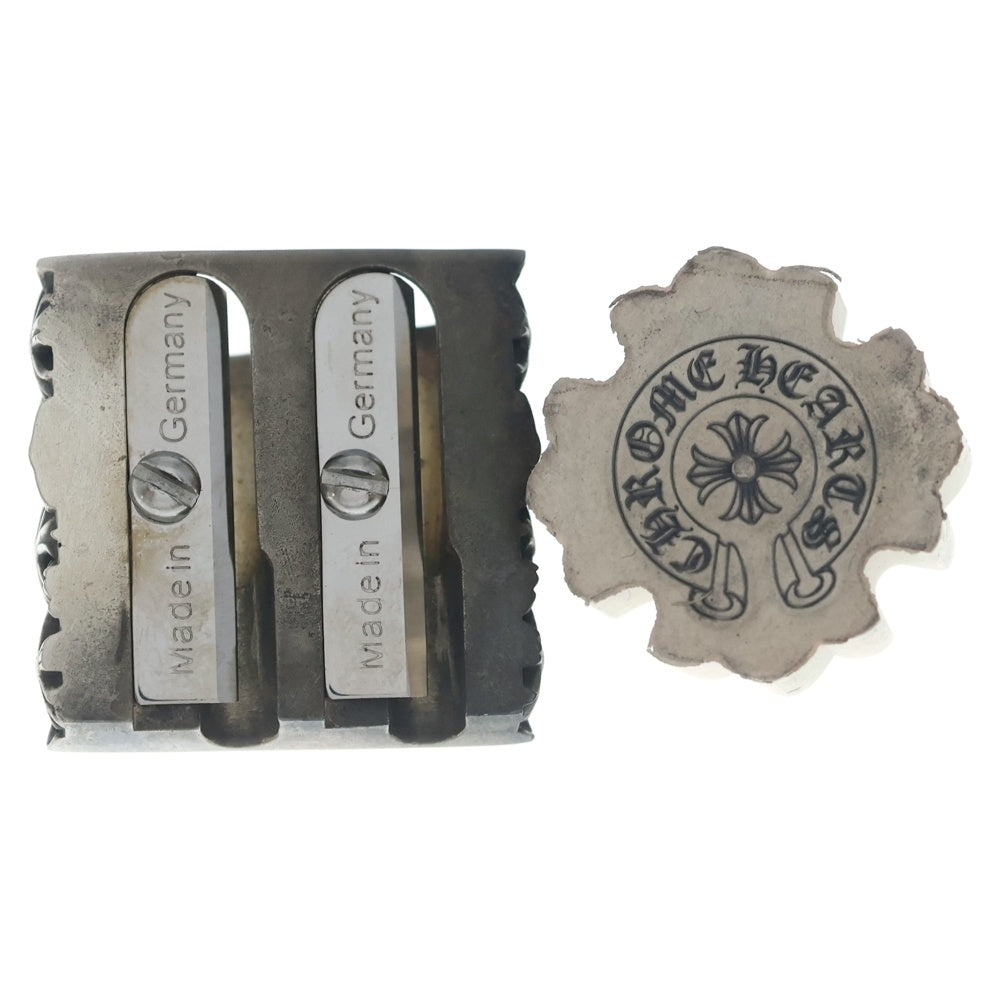 CHROME HEARTS(クロムハーツ) PENCIL SHARPENER / ERASER 2014年クリスマスノベルティ ペンシルシャープナー イレイサー 鉛筆削り 消しゴム シルバー