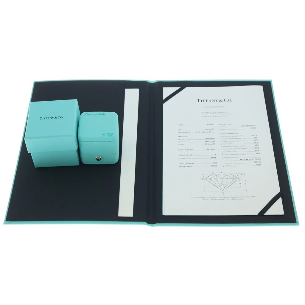 TIFFANY & Co.(ティファニー) ハーモニー ソリティア エンゲージ メント ダイヤ プラチナ リング 指輪 シルバー レディース
