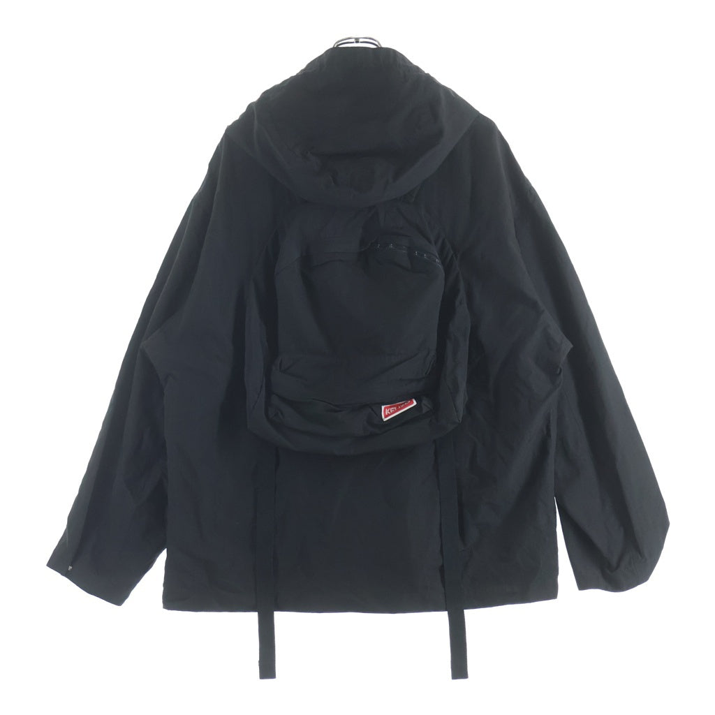 KENZO(ケンゾー) Zip Up Hooded Winbreaker Jacket ジップ アップ フーデッド ウィンブレーカー ジャケット ブラック FD55BL1579NF