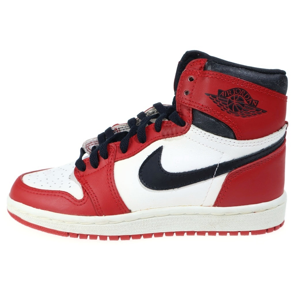 NIKE(ナイキ) 【観賞用1985年製】 AIR JORDAN 1 CHICAGO HIGH OG エアジョーダン1 シカゴ ハイカットスニーカー レディース レッド/ホワイト US6/24cm