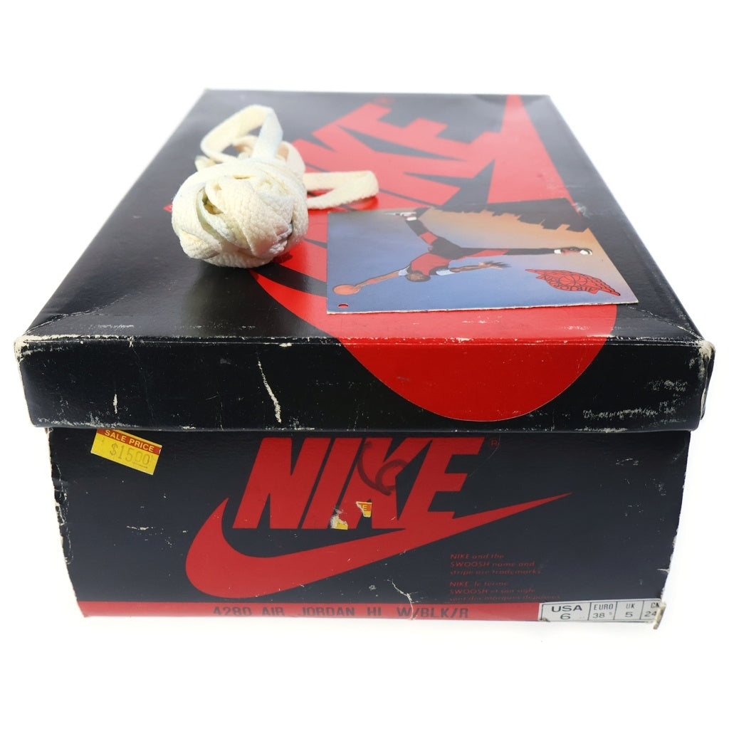 NIKE(ナイキ) 【観賞用1985年製】 AIR JORDAN 1 CHICAGO HIGH OG エアジョーダン1 シカゴ ハイカットスニーカー レディース レッド/ホワイト US6/24cm