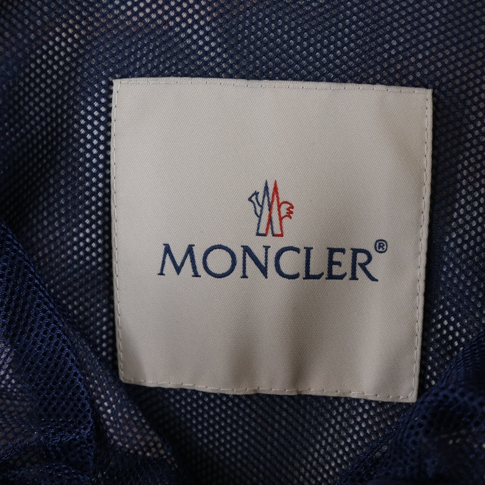 MONCLER(モンクレール) 21SS CHARDON シャルドン ロゴワッペン ジップアップ ナイロン フーデッド ジャケット ネイビー/レッド G10911A74900