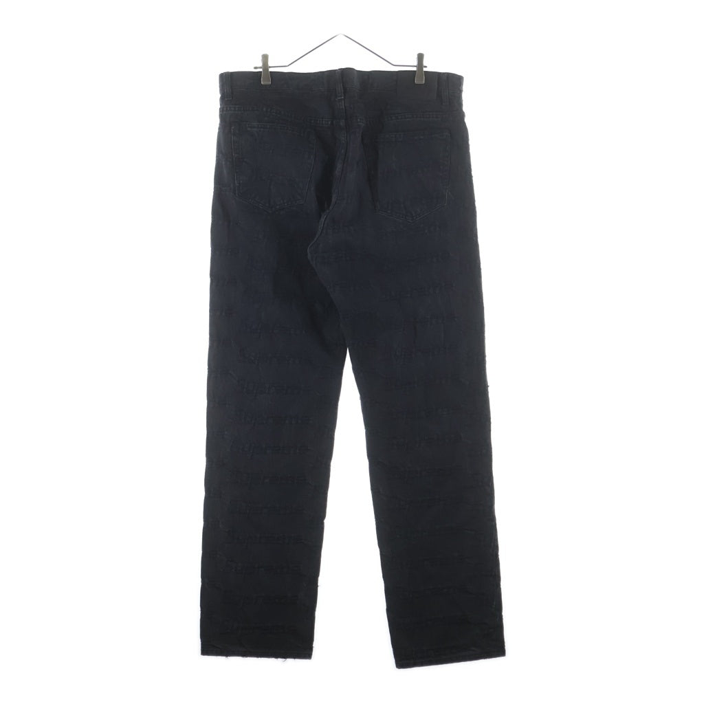 SUPREME(シュプリーム) 21SS Frayed Logos Regular Jean Black フレイド ロゴ レギュラー デニムパンツ ジーンズ ブラック