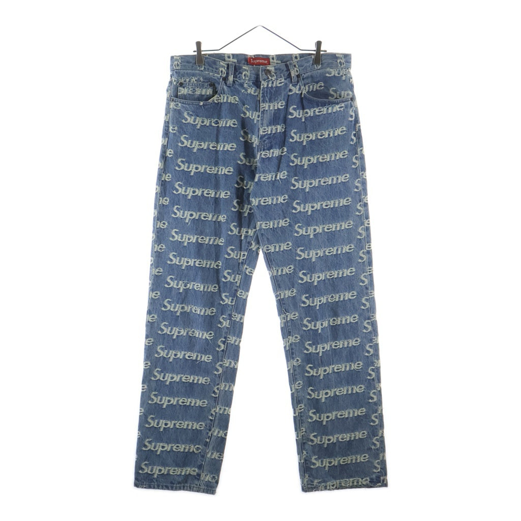 SUPREME(シュプリーム) 21SS Frayed Logos Regular Jean Blue フレイド ロゴ レギュラー デニムパンツ ジーンズ インディゴ