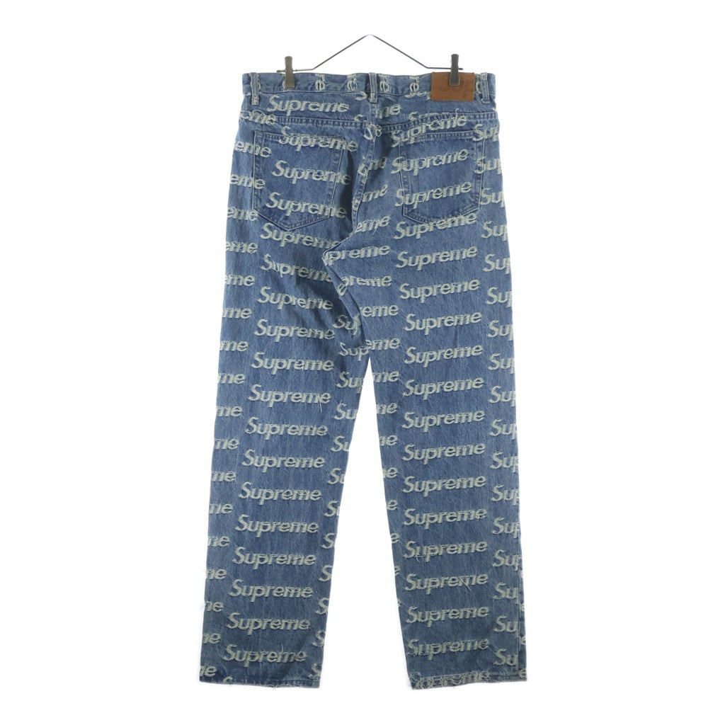 SUPREME(シュプリーム) 21SS Frayed Logos Regular Jean Blue フレイド ロゴ レギュラー デニムパンツ ジーンズ インディゴ