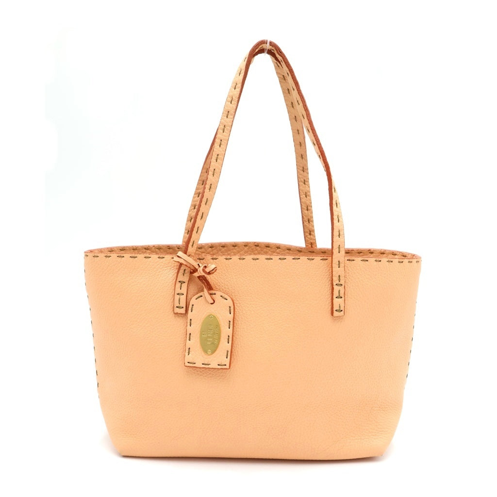 FENDI(フェンディ) セレリア レザー ミニトートバッグ ベージュ 8BH099