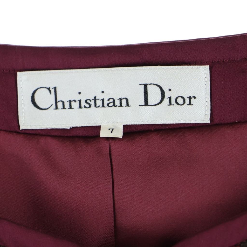 Christian Dior(クリスチャンディオール) 総柄 ノーカラー チャイナシャツジャケット ドレス レディース ボルダー MK5EF4380