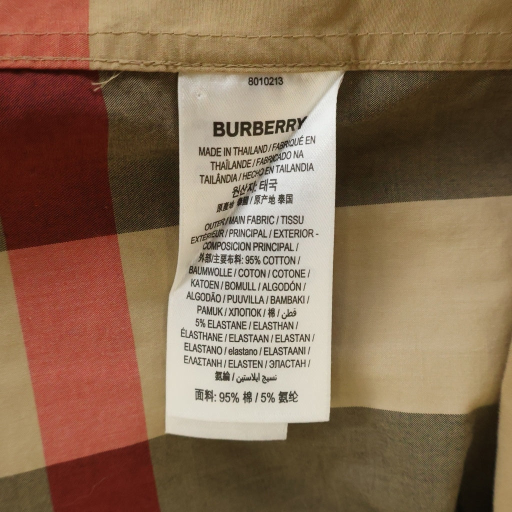 BURBERRY LONDON(バーバリーロンドン) メガチェック柄 ストレッチ長袖シャツ ベージュ 8010213 71Q
