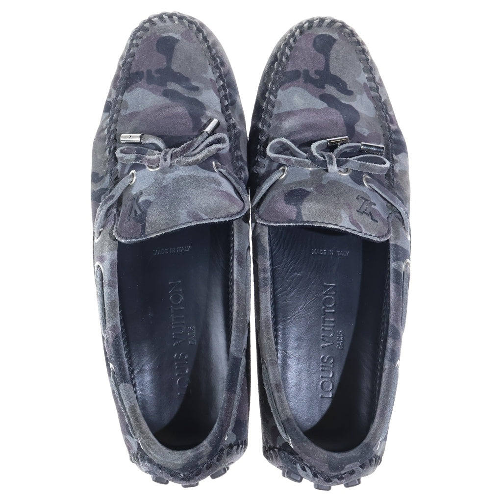 LOUIS VUITTON(ルイヴィトン) カモフラ モカシン ドライビングシューズ ローファー グレー ND0133