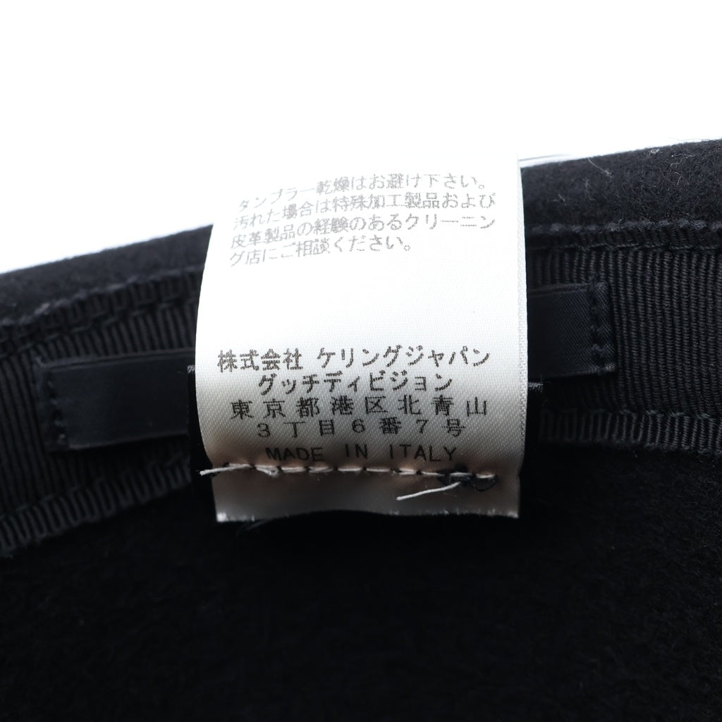 GUCCI(グッチ) インターロッキングG ウール 中折れハット 帽子 ブラック 323166