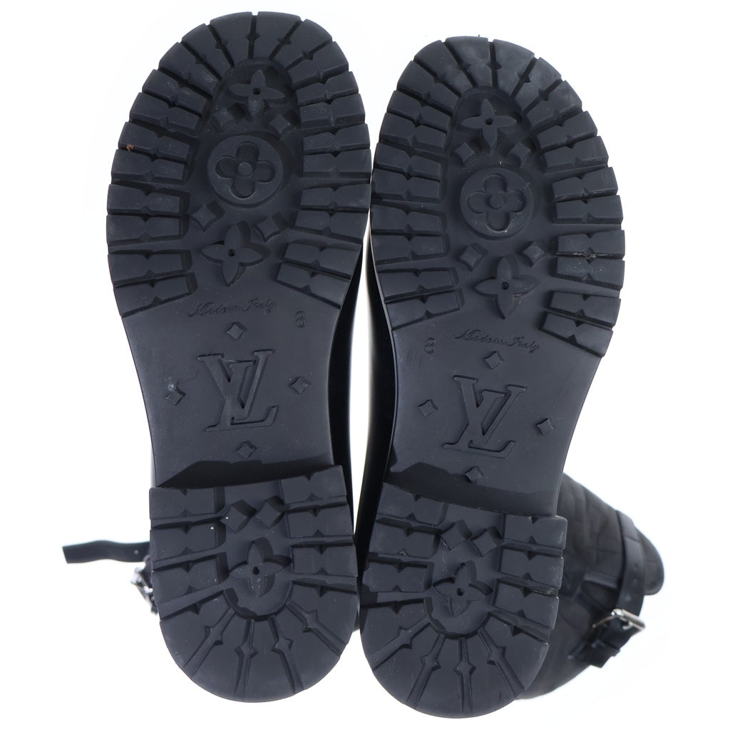 LOUIS VUITTON(ルイヴィトン) ダミエ グラフィット ラバー ロングブーツ ブラック
