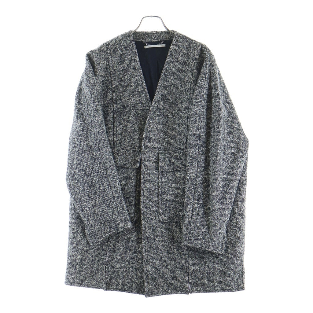 STELLA McCARTNEY(ステラマッカートニー) イタリア製 ダブルポケット メランジウール コート グレー