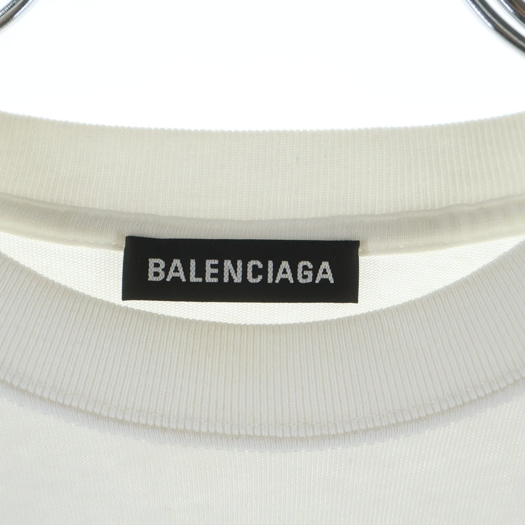 BALENCIAGA(バレンシアガ) マスターカードロゴプリント クルーネック半袖Tシャツ カットソー ホワイト 620969 TIV79