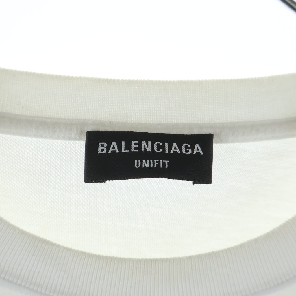 BALENCIAGA(バレンシアガ) 21AW ×Playstation BOXY PS5 Tee プレイステーション ボクシー ロゴプリント オーバーサイズ クルーネック半袖Tシャツ カットソー ホワイト 651795 TKVF3