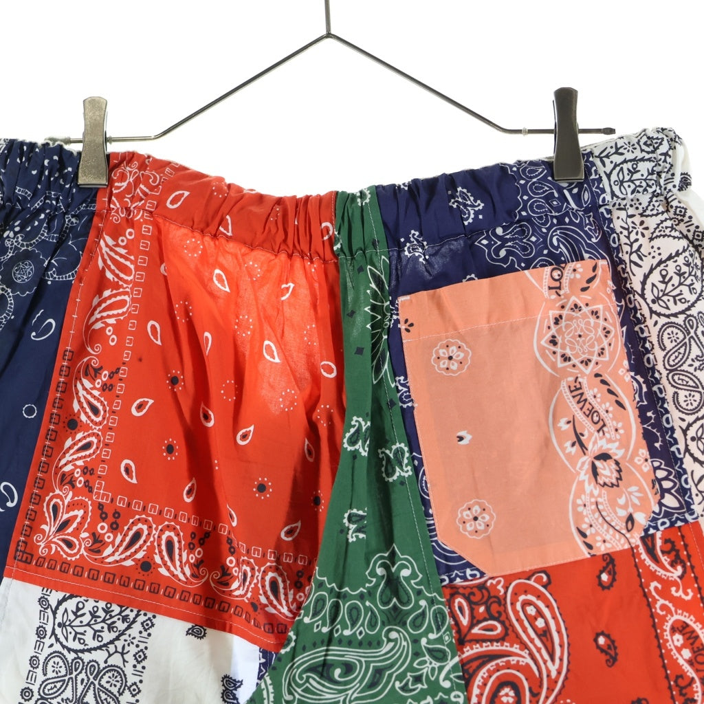 LOEWE(ロエベ) BANDANA PATCHWORK SHORTS バンダナパッチワーク ドローストリング ショーツ ハーフパンツ マルチカラー H2192610PO