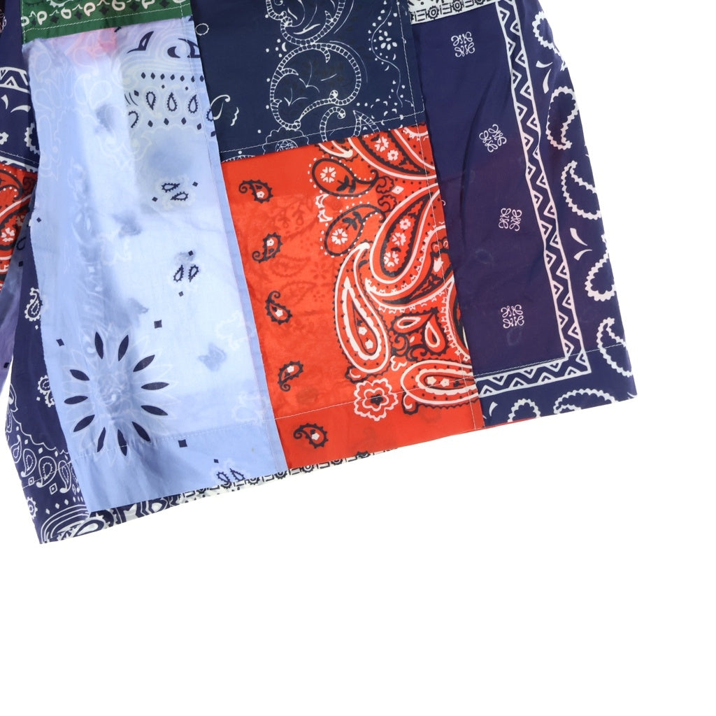 LOEWE(ロエベ) BANDANA PATCHWORK SHORTS バンダナパッチワーク ドローストリング ショーツ ハーフパンツ マルチカラー H2192610PO