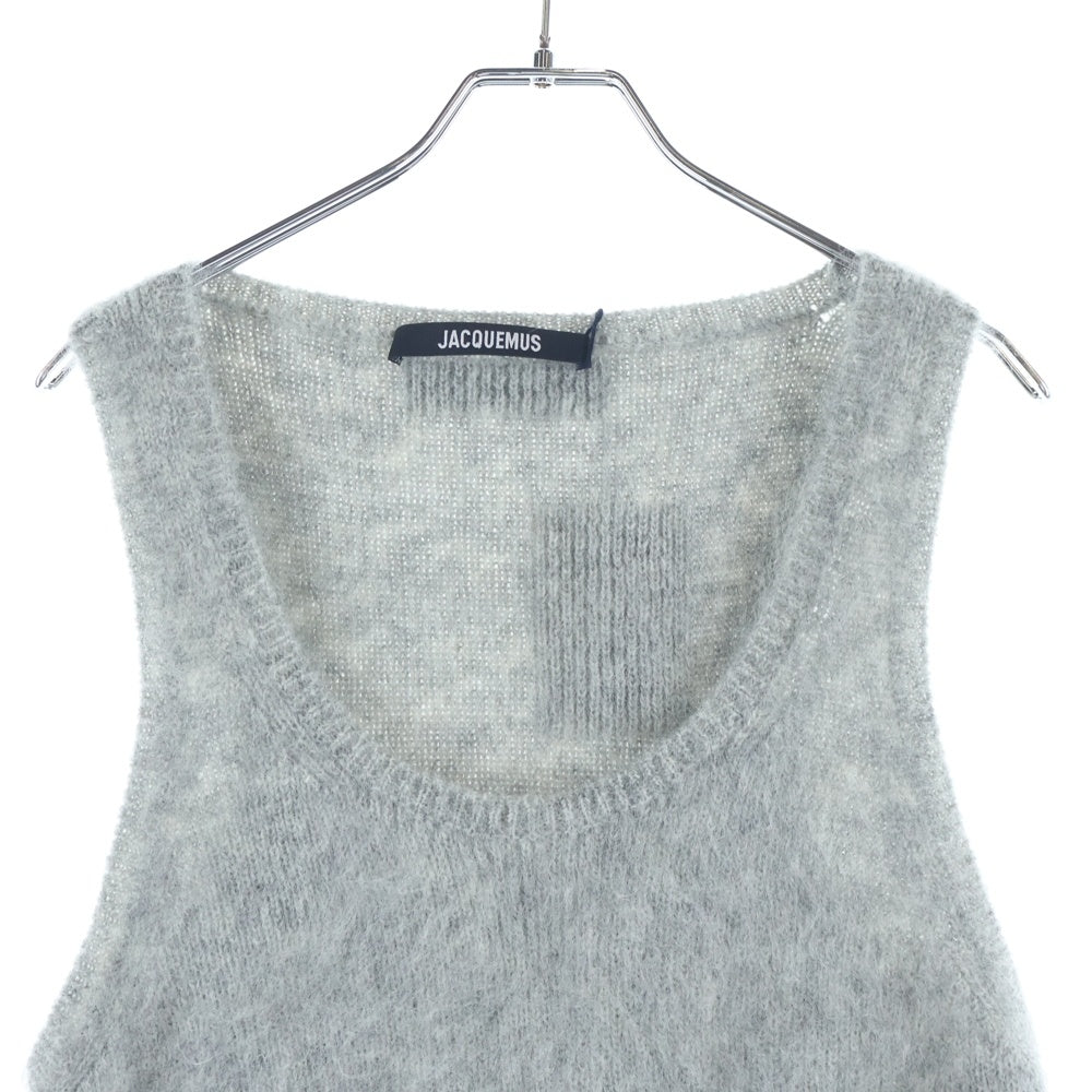 JACQUEMUS(ジャックムス) Le D?bardeur モヘア混 ニット タンクトップ グレー 246KN502 2317 950