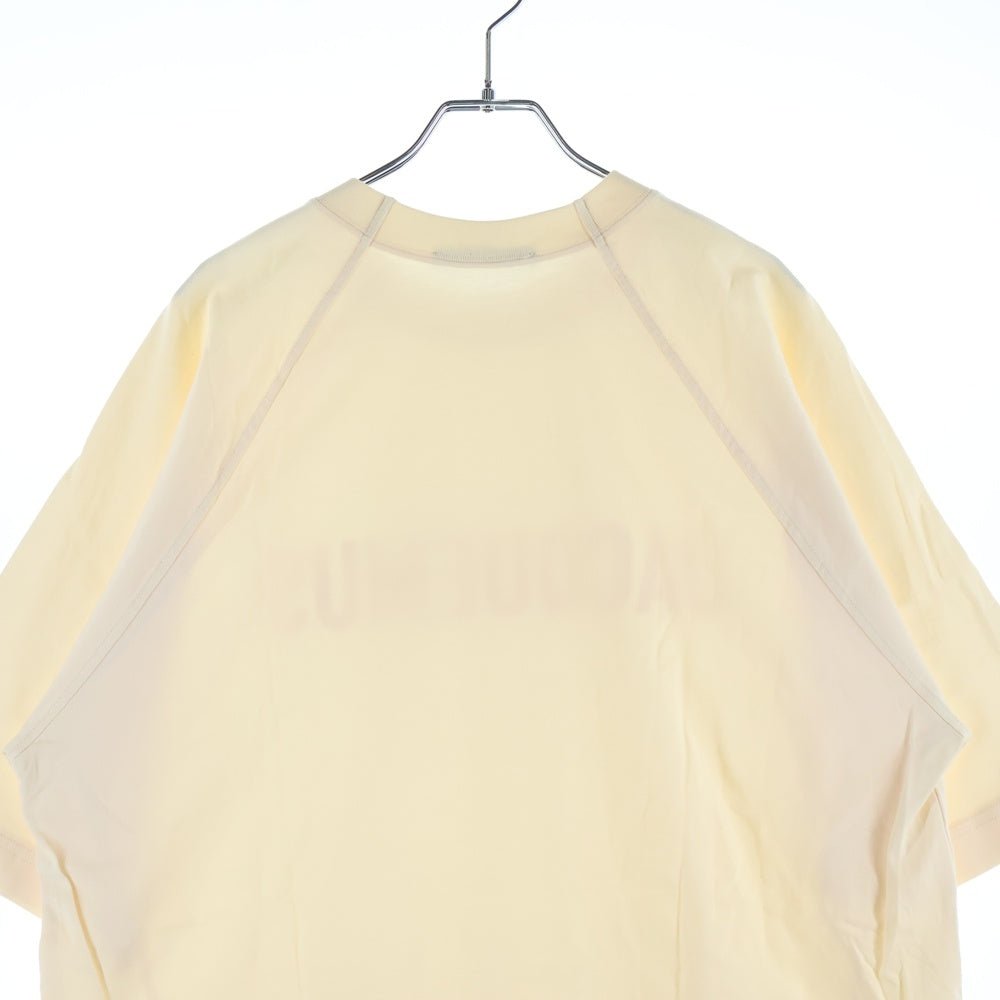 JACQUEMUS(ジャックムス) 25SS LE T-SHIRT TYPO フロントロゴプリント クルーネック半袖Tシャツ カットソー ベージュ 245JS212 2011 130