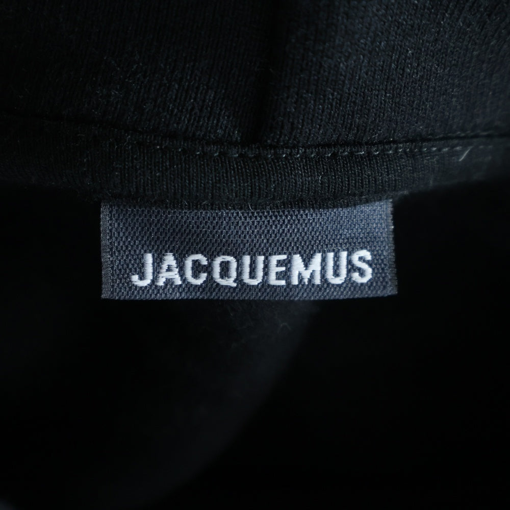JACQUEMUS(ジャックムス) 24AW LE HOODIE TYPO アームラバーロゴ プルオーバーフーディー パーカー ブラック 245JS234 2341 990