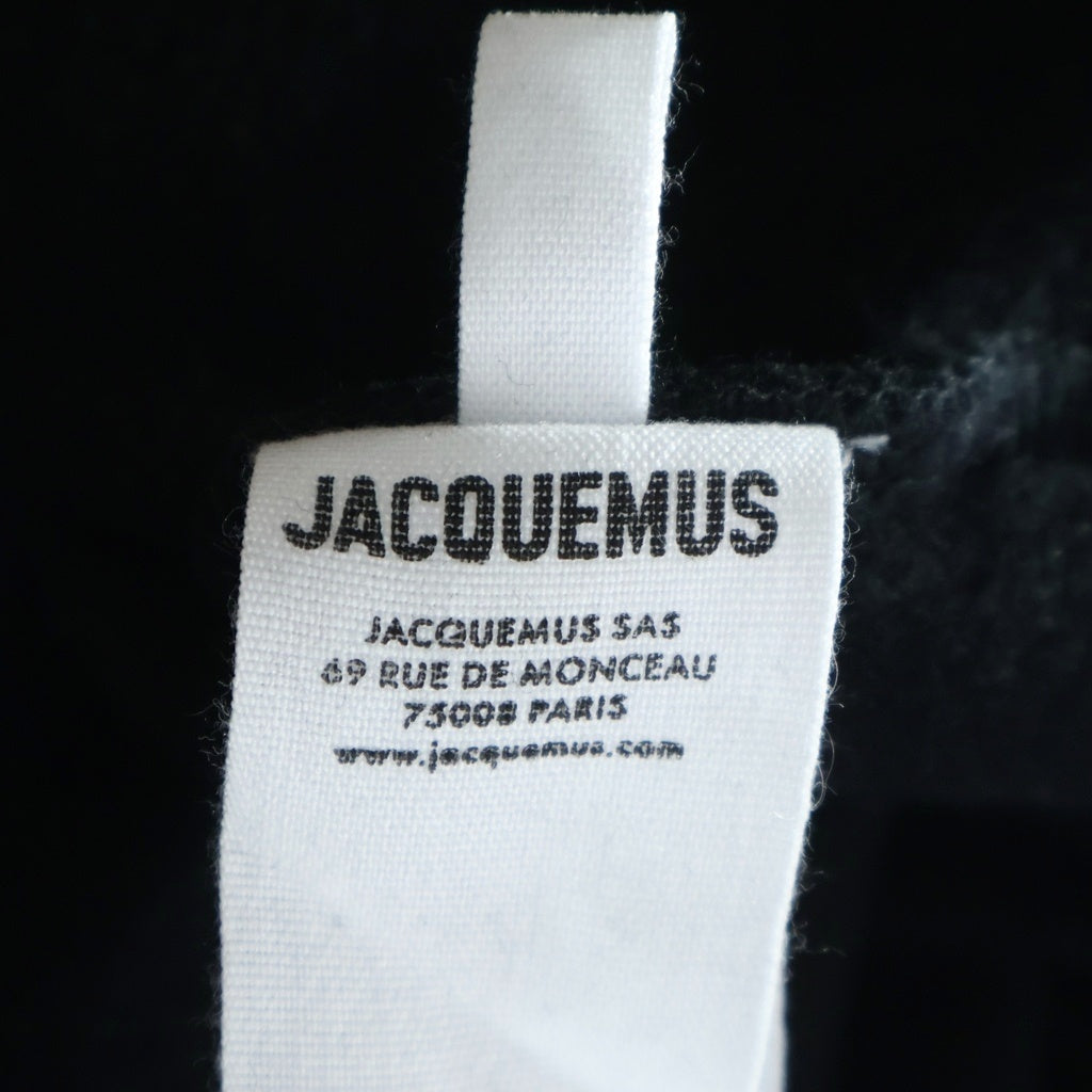 JACQUEMUS(ジャックムス) 24AW LE HOODIE TYPO アームラバーロゴ プルオーバーフーディー パーカー ブラック 245JS234 2341 990